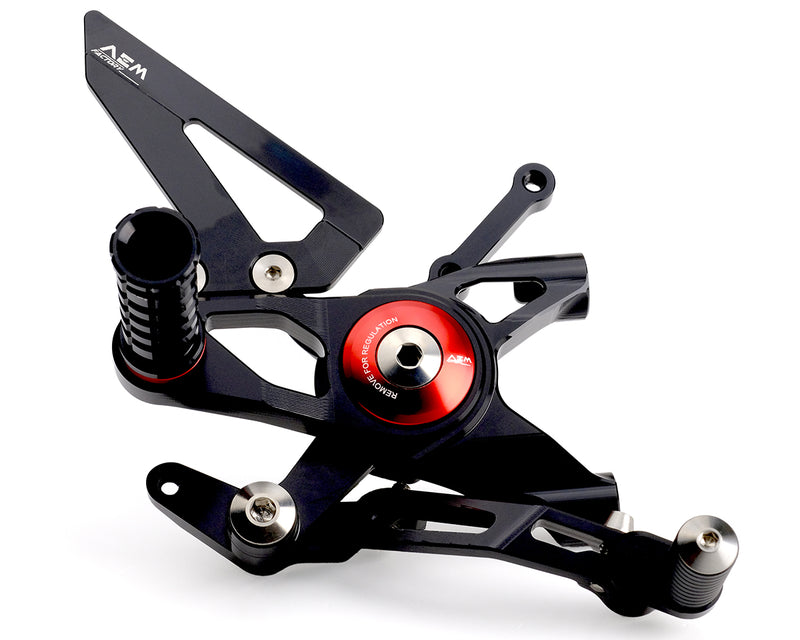 AEM Adjustable Rearsets for 2 Cylinders Panigale