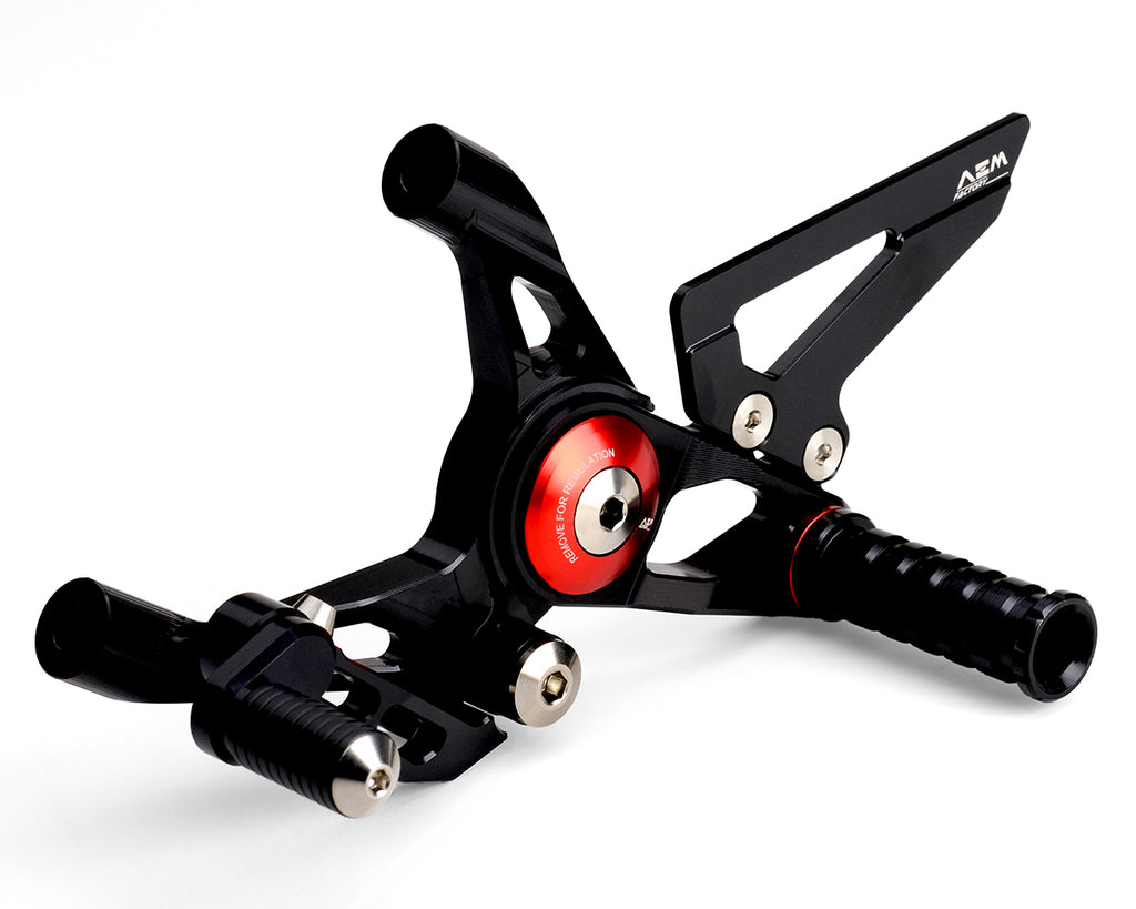 Acculign Rearsets AEM Adjustable Rearsets for 2 Cylinders Panigale