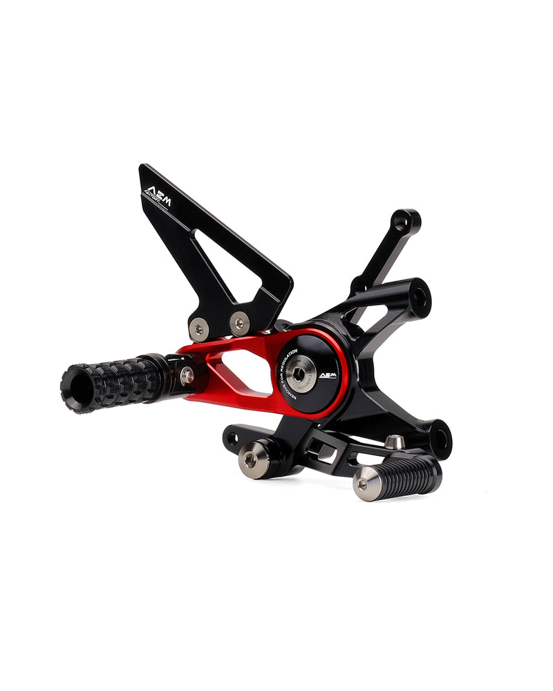 AEM Adjustable Rearsets for 2 Cylinders Panigale