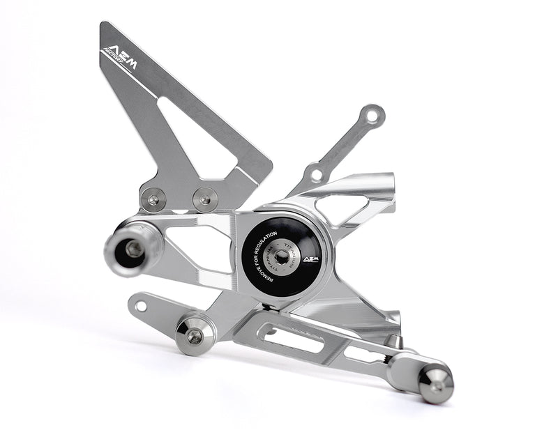 AEM Adjustable Rearsets for 2 Cylinders Panigale