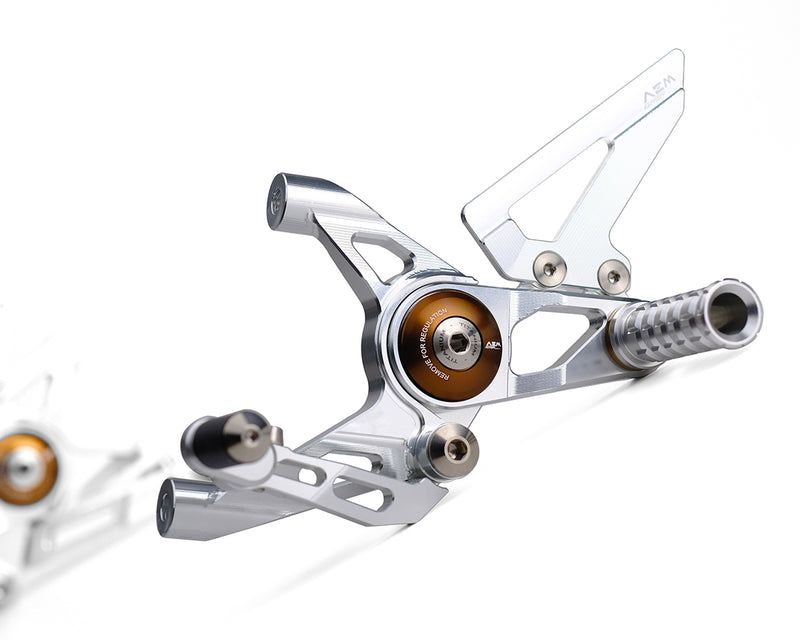 AEM Adjustable Rearsets for 2 Cylinders Panigale